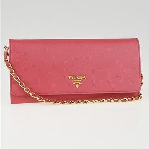 Prada crossbody wallet on a chain